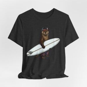 surfer ottert‑shirt — surfing otter graphic tee
