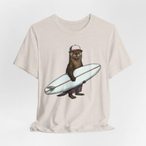 surfer ottert‑shirt — surfing otter graphic tee