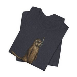 snorkeling otter tee – sea otter with flippers & snorkel t shirt