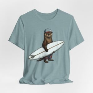 surfer ottert‑shirt — surfing otter graphic tee