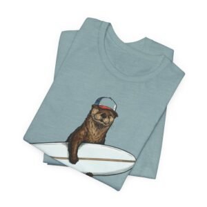 surfer ottert‑shirt — surfing otter graphic tee