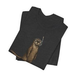 snorkeling otter tee – sea otter with flippers & snorkel t shirt