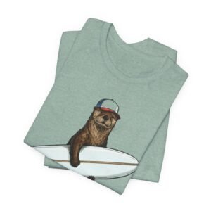 surfer ottert‑shirt — surfing otter graphic tee