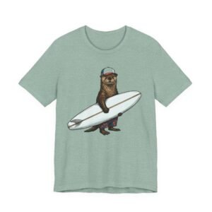 surfer ottert‑shirt — surfing otter graphic tee
