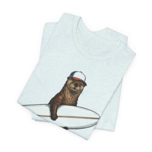 surfer ottert‑shirt — surfing otter graphic tee
