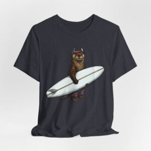 surfer ottert‑shirt — surfing otter graphic tee