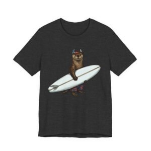 surfer ottert‑shirt — surfing otter graphic tee