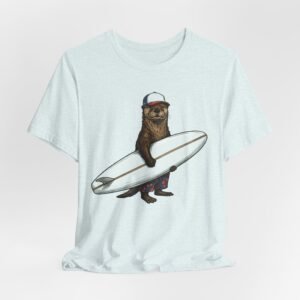 surfer ottert‑shirt — surfing otter graphic tee