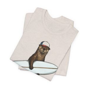 surfer ottert‑shirt — surfing otter graphic tee