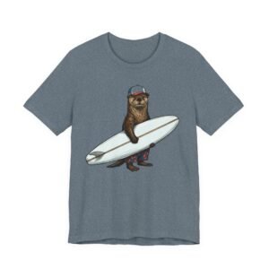 surfer ottert‑shirt — surfing otter graphic tee