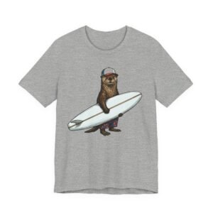 surfer ottert‑shirt — surfing otter graphic tee