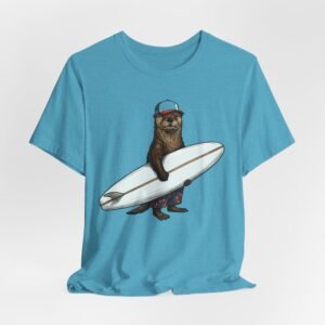 surfer ottert‑shirt — surfing otter graphic tee