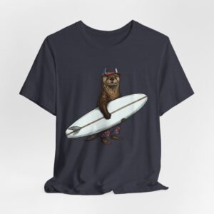surfer ottert‑shirt — surfing otter graphic tee