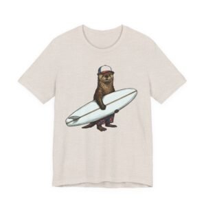 surfer ottert‑shirt — surfing otter graphic tee
