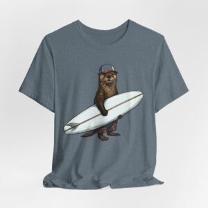 surfer ottert‑shirt — surfing otter graphic tee