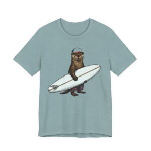 surfer ottert‑shirt — surfing otter graphic tee