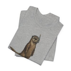 snorkeling otter tee – sea otter with flippers & snorkel t shirt