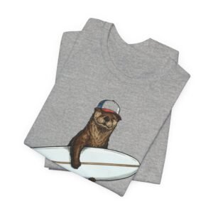 surfer ottert‑shirt — surfing otter graphic tee