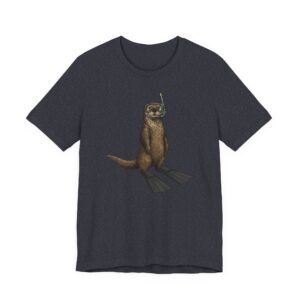 snorkeling otter tee – sea otter with flippers & snorkel t shirt