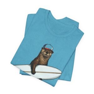 surfer ottert‑shirt — surfing otter graphic tee