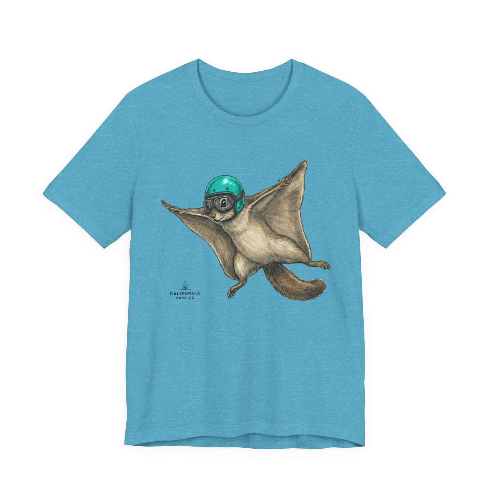 Flying Squirrel Tee – Cute Gliding Squirrel with Helmet Graphic Shirt - Image 7