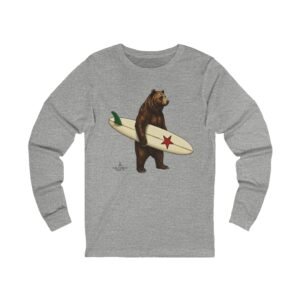 Grizzly Bear Longboarding - Surfboard Long Sleeve Tee — California T-Shirt