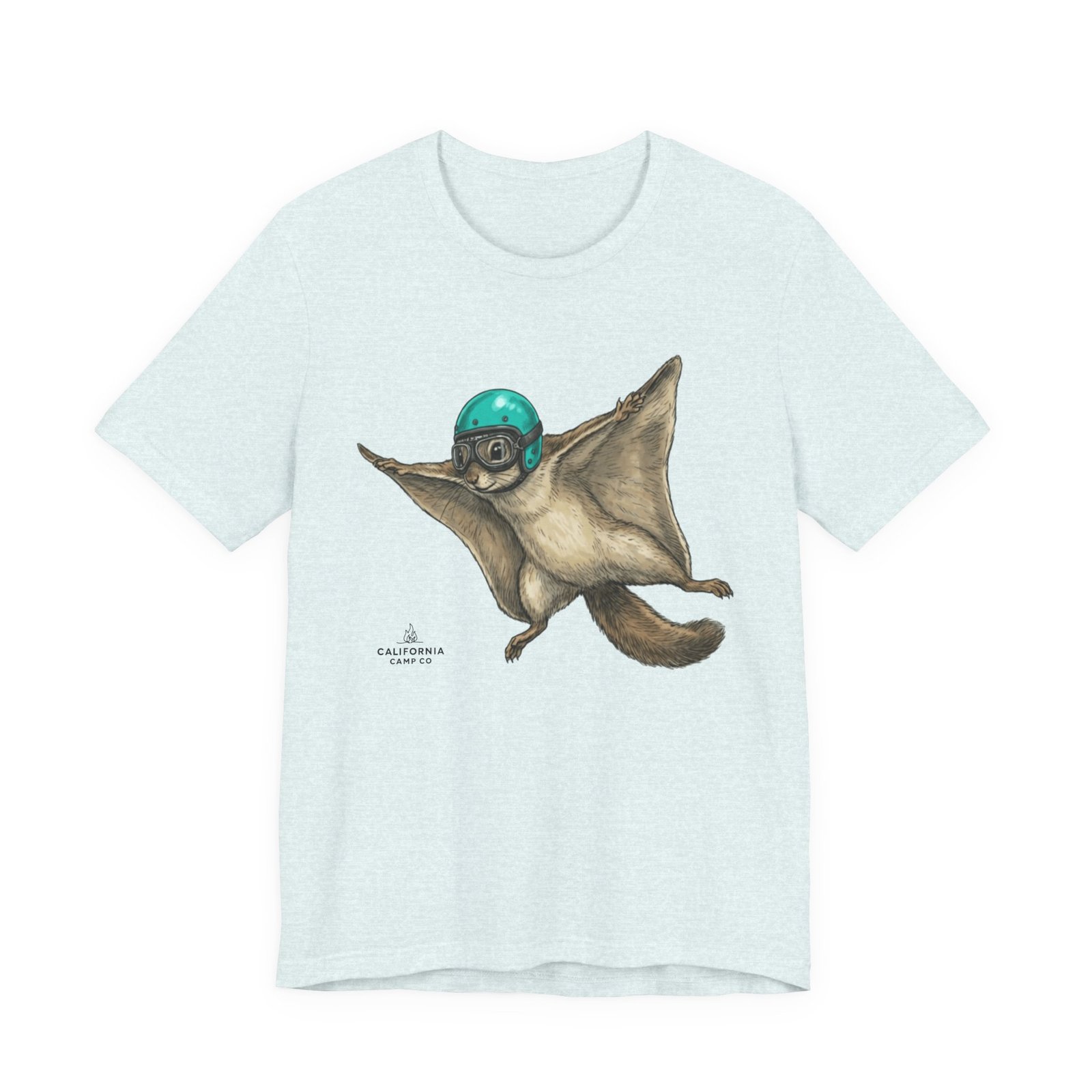 Flying Squirrel Tee – Cute Gliding Squirrel with Helmet Graphic Shirt - Image 6