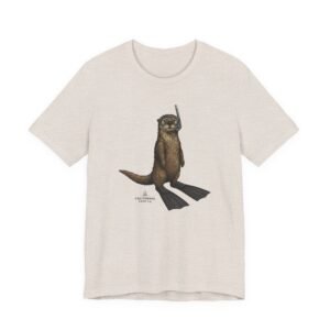 Snorkeling Otter Tee – Sea Otter with Flippers & Snorkel T-Shirt - California Wild Collection