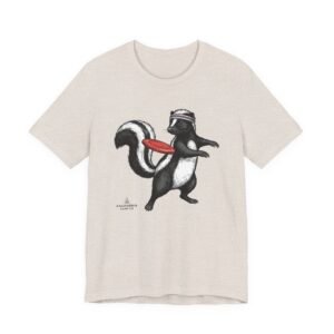 The Ultimate Skunk T-Shirt — Retro Skunk with a Frisbee Disc Graphic Tee Shirt