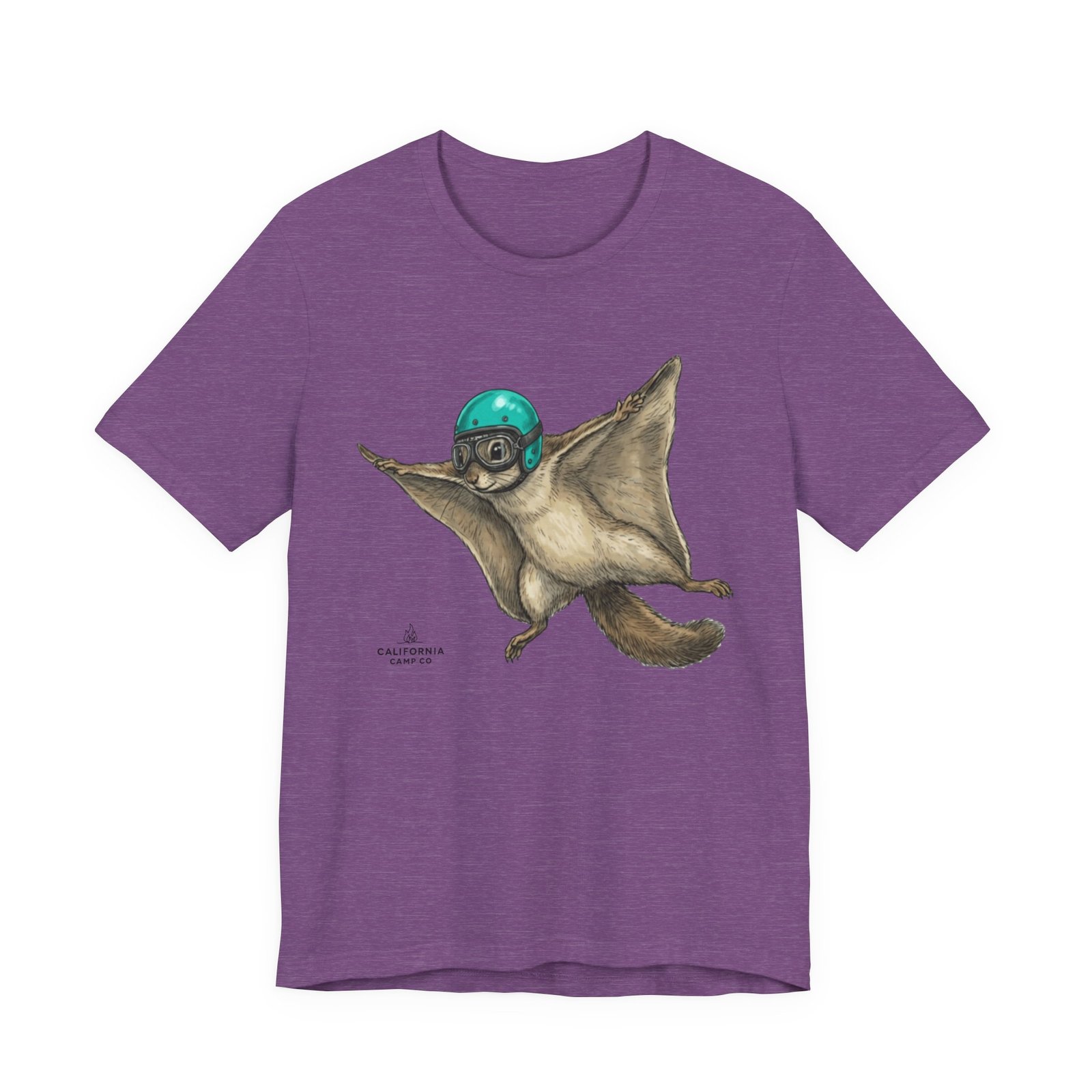 Flying Squirrel Tee – Cute Gliding Squirrel with Helmet Graphic Shirt - Image 5