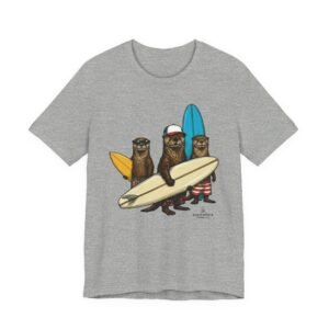Surf Otters California Wild Collection T-Shirt - You Otter be Surfing Tee in Heather Colors