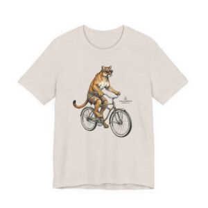 Mountain Lion Biking – Vintage Puma on Cruiser Bicycle Graphic T-Shirt