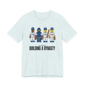 Los Angeles Building a Dynasty T-Shirt - Building Blocks Dodger Tee Shirt in Heather Colors