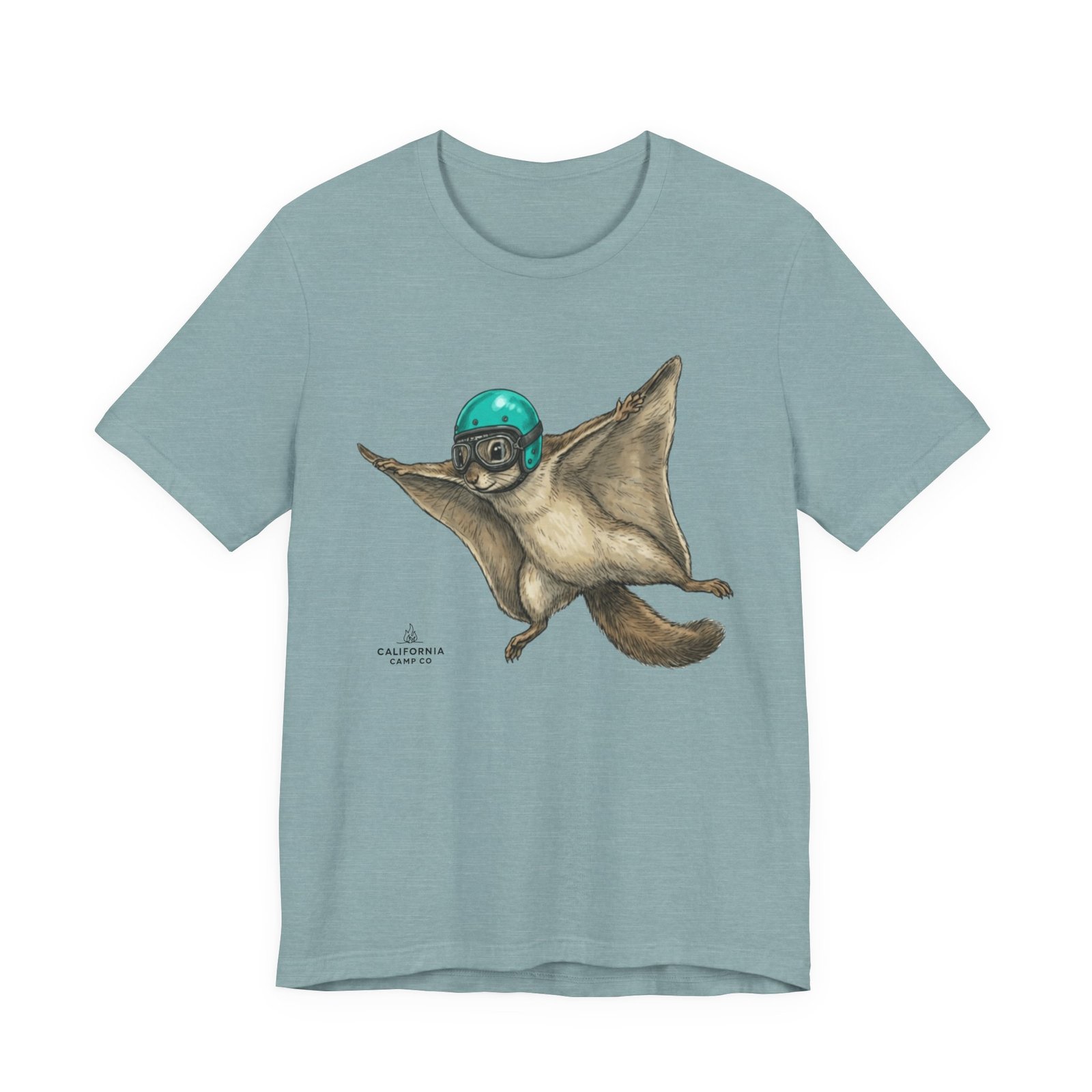 Flying Squirrel Tee – Cute Gliding Squirrel with Helmet Graphic Shirt - Image 11