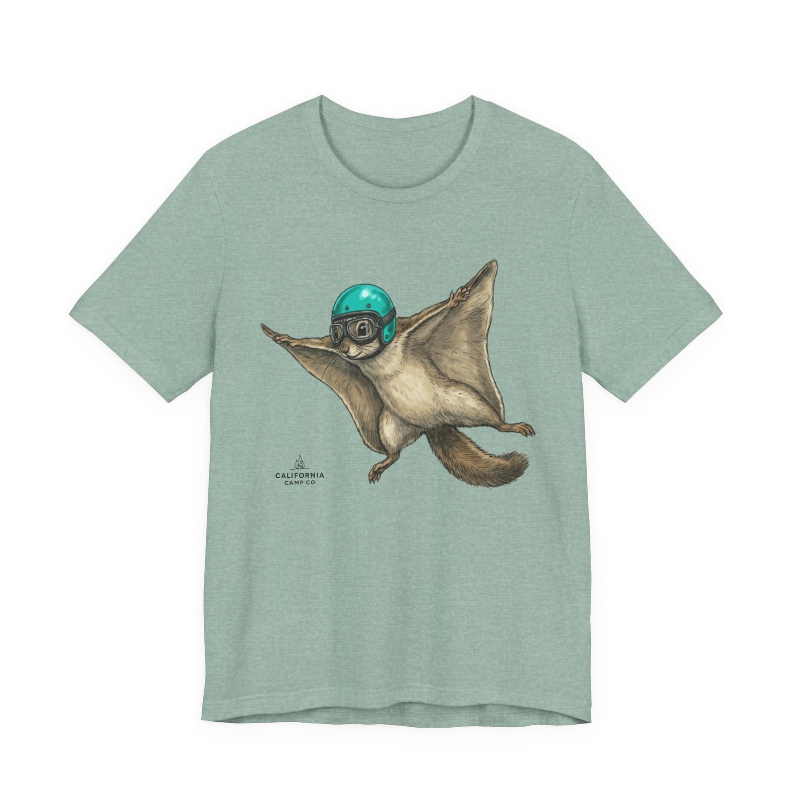 Flying Squirrel Tee – Cute Gliding Squirrel with Helmet Graphic Shirt - Image 15