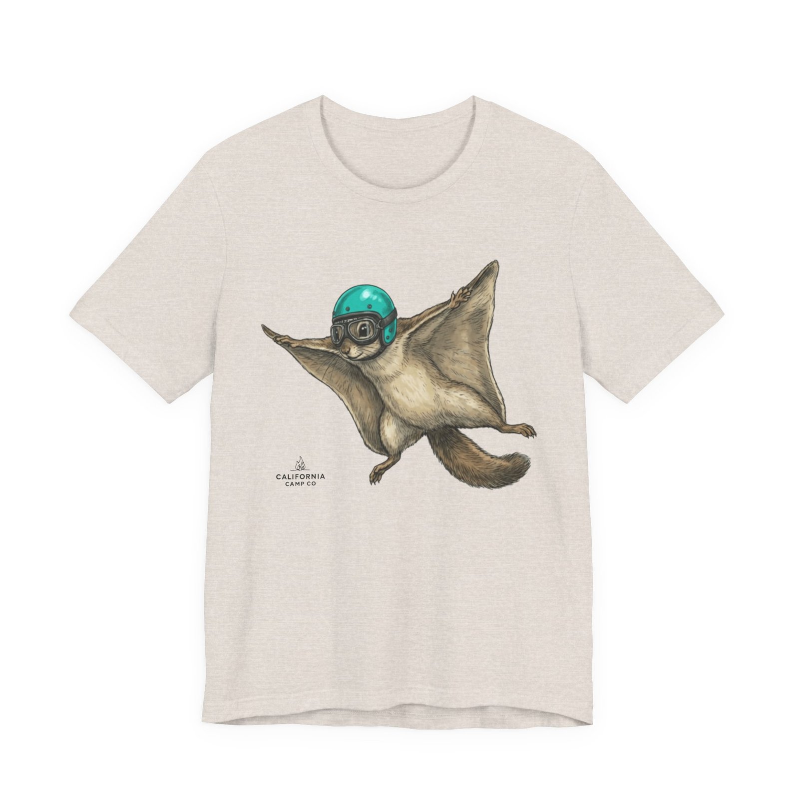 Flying Squirrel Tee – Cute Gliding Squirrel with Helmet Graphic Shirt - Image 12