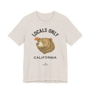 Locals Only California Bear Vintage Style Tee - Retro T-Shirt