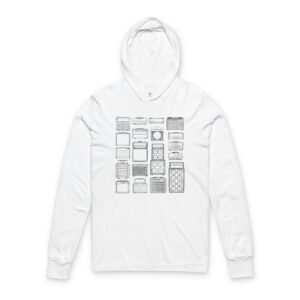 Get Amped Hoodie - Stack of Amplifiers Sweatshirt | Vintage Guitar Amps Illustration Hooded Sweatshirt