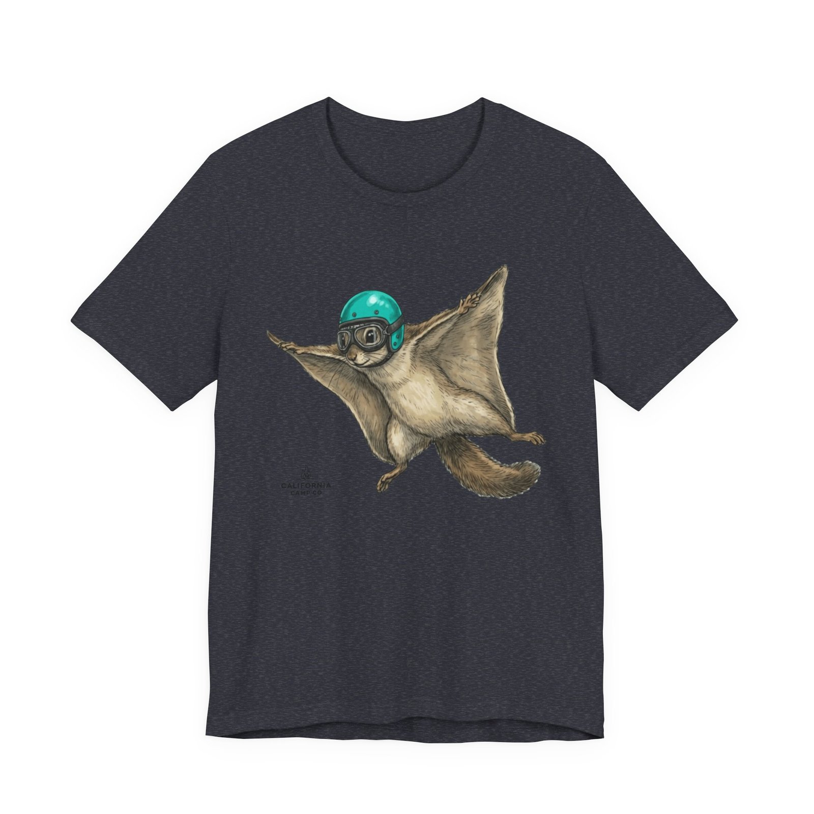 Flying Squirrel Tee – Cute Gliding Squirrel with Helmet Graphic Shirt - Image 14