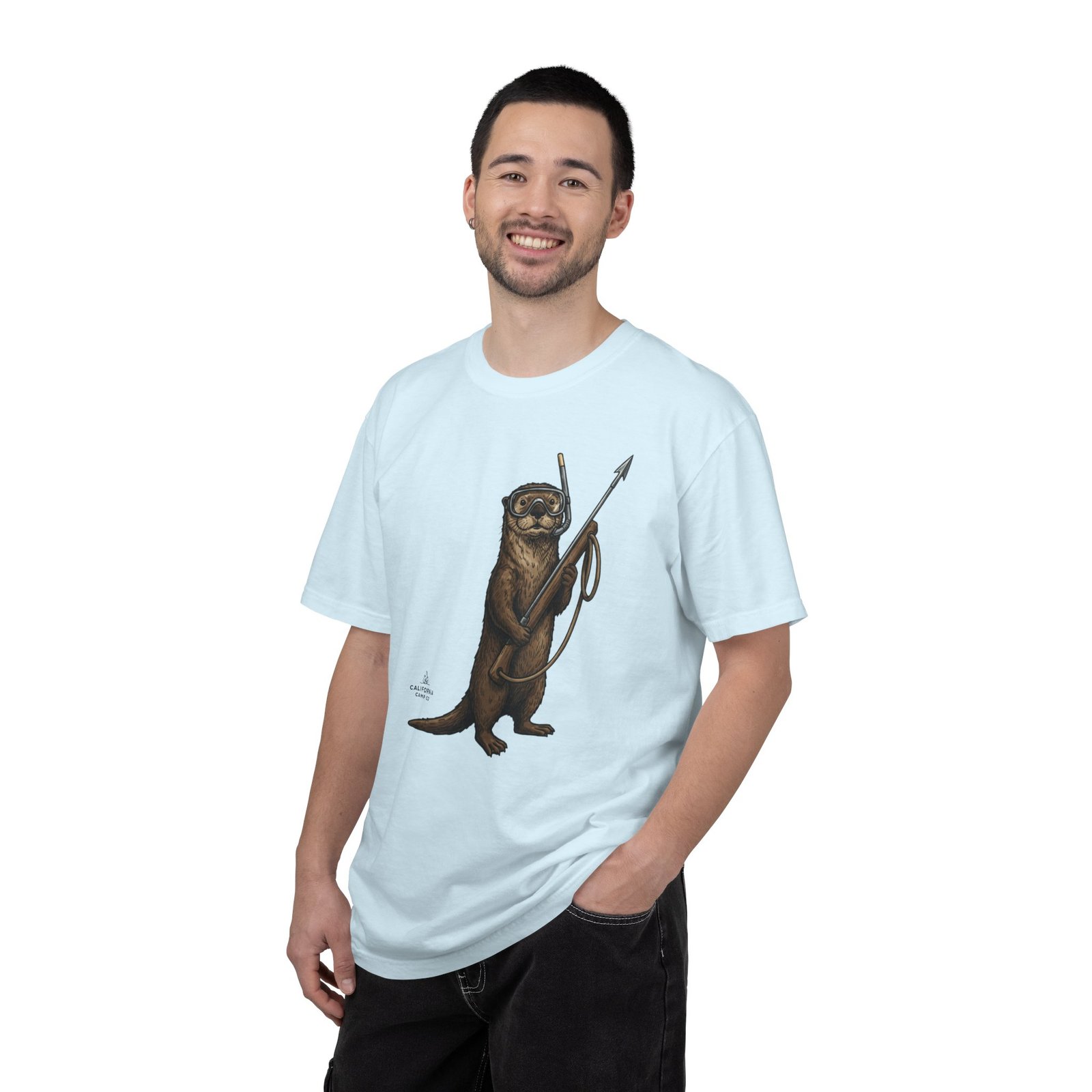Spearfishing Otter Tee – on Comfort Colors 1717 T-Shirt - Image 4