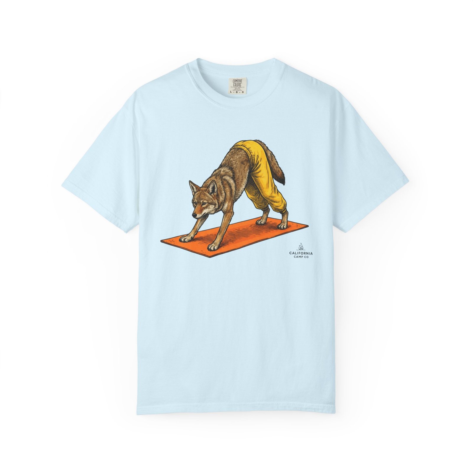 Downward "Dog" Coyote Yoga Tee - California Wild Collection - Comfort Colors 1717 T-Shirt - Image 8