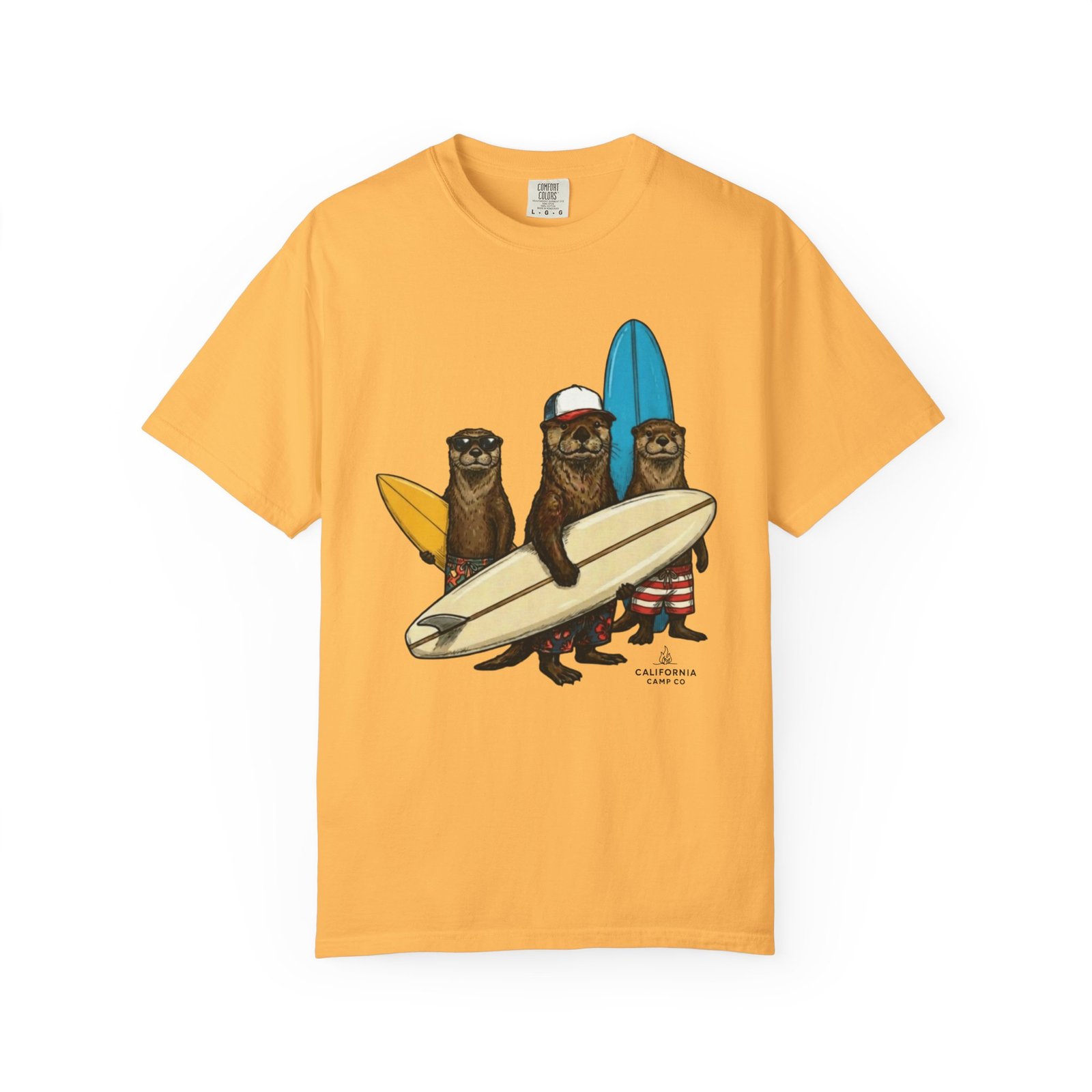 Surf Otters California Wild Collection T-Shirt - You Otter be Surfing Tee on Comfort Colors 1717 - Image 9
