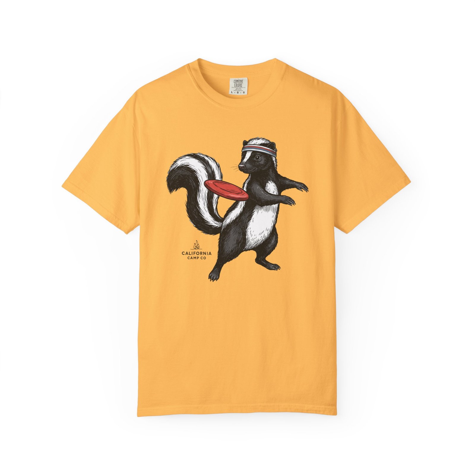 The Ultimate Skunk T-Shirt — Retro Skunk with a Frisbee Disc Graphic on Comfort Colors 1717 Tee - Image 8