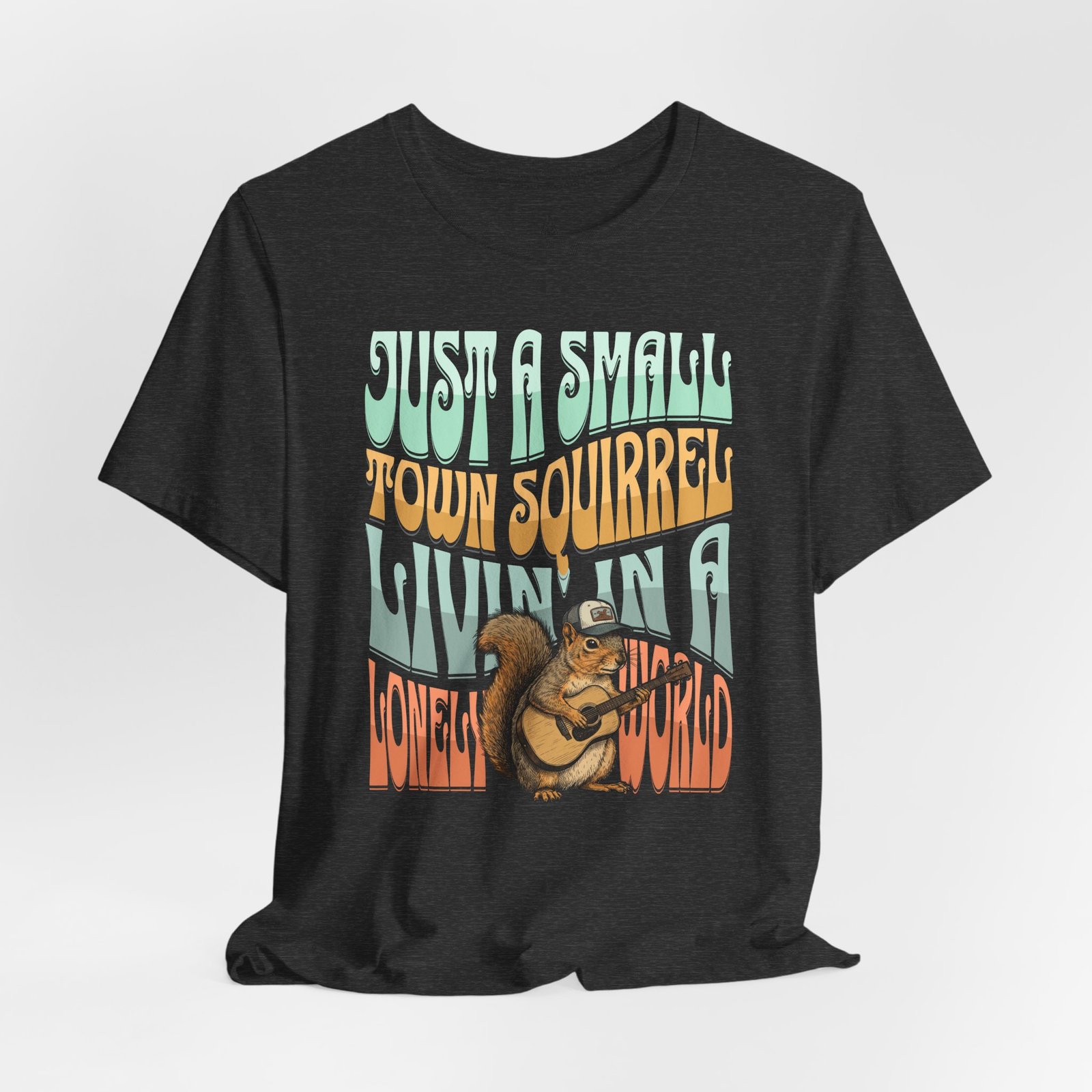 Just a Small Town Squirrel - Vintage Style Tee Shirt - Image 2