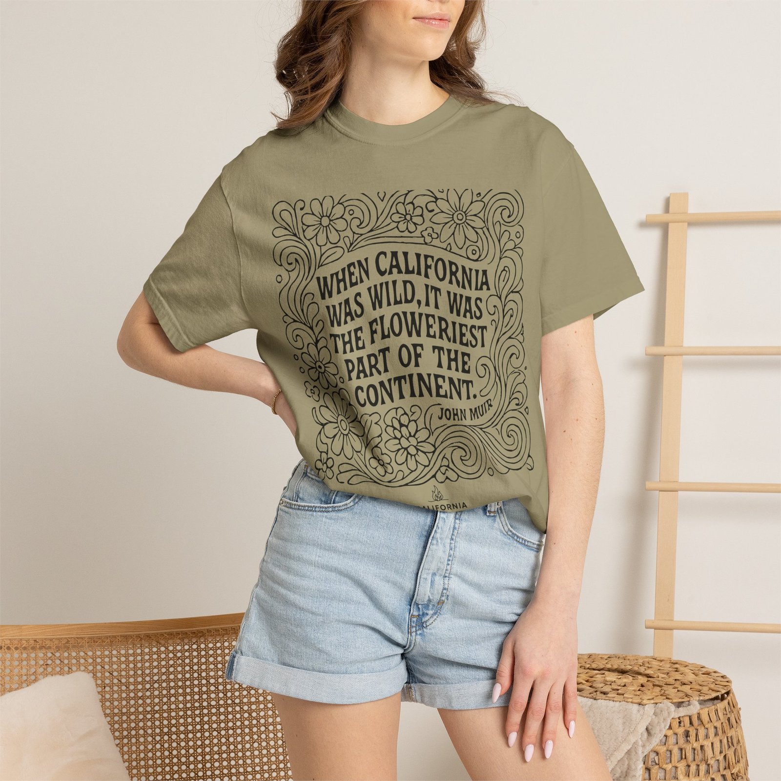 When California Was Wild Graphic Tee - John Muir Quote on Comfort Colors 1717 T-Shirt - Image 16