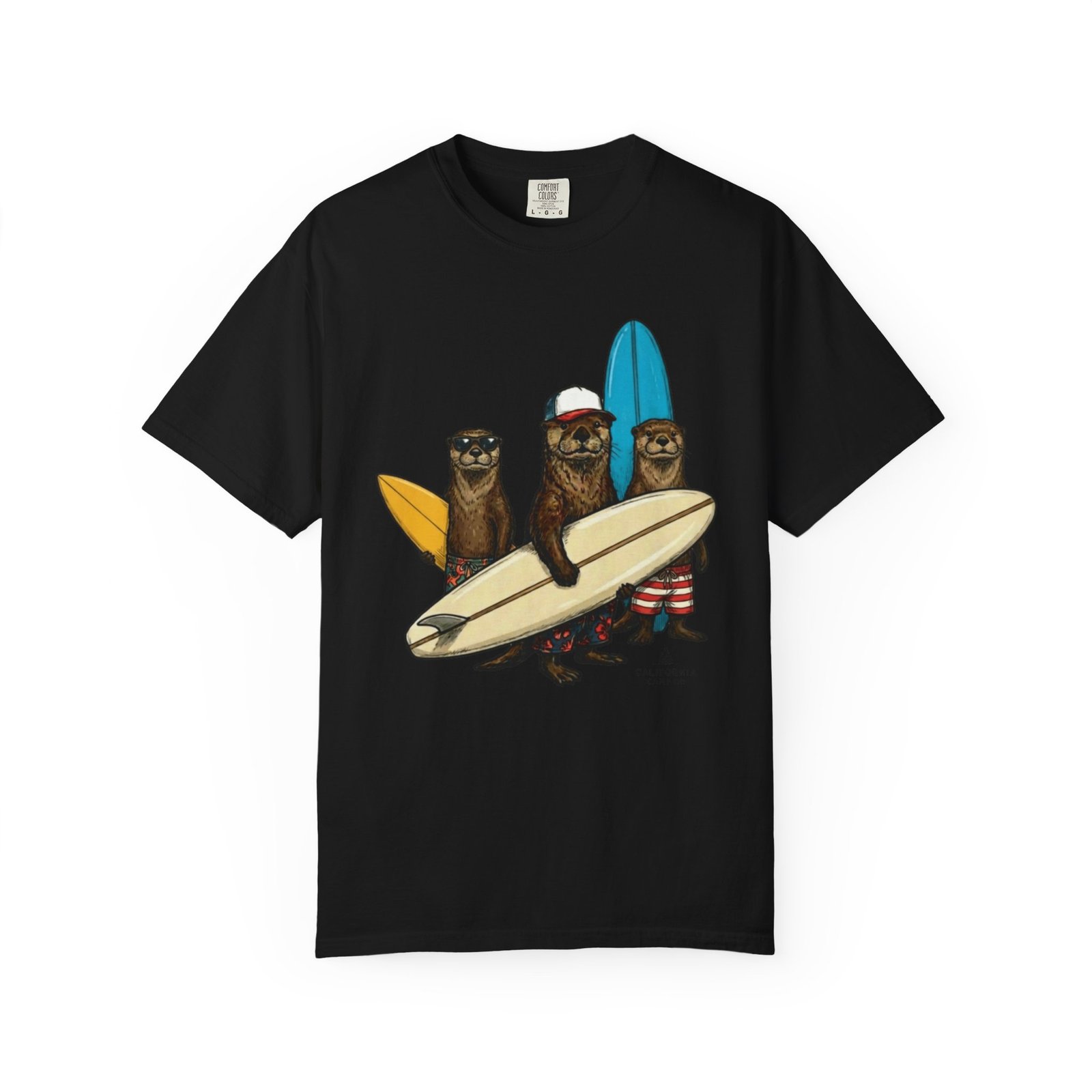 Surf Otters California Wild Collection T-Shirt - You Otter be Surfing Tee on Comfort Colors 1717 - Image 19