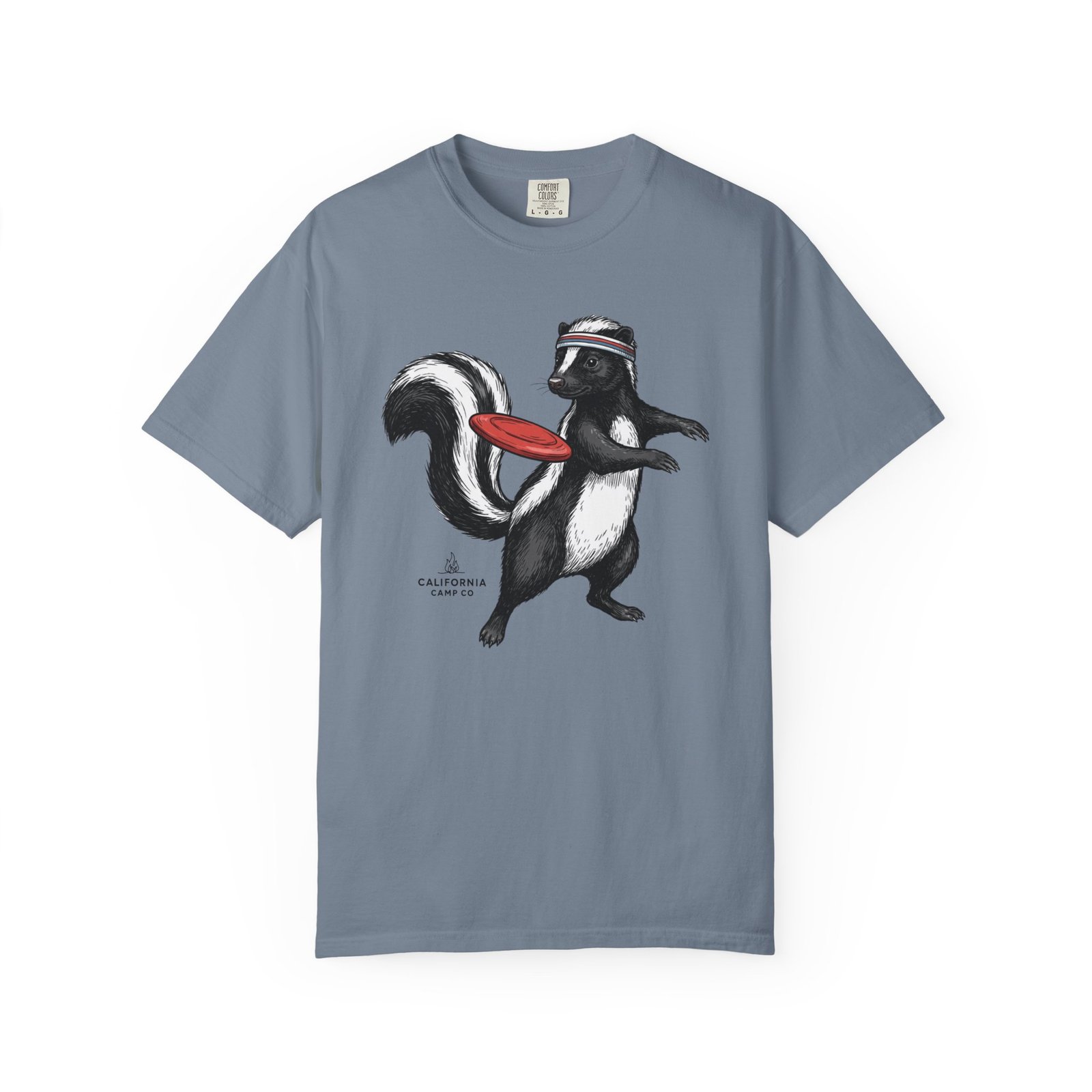 The Ultimate Skunk T-Shirt — Retro Skunk with a Frisbee Disc Graphic on Comfort Colors 1717 Tee - Image 13