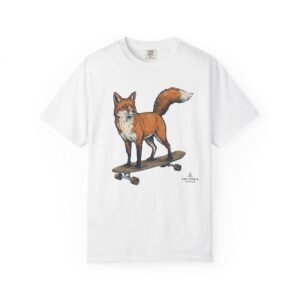 Fox Skateboard Tee — Vintage Skateboarding Fox Graphic on Comfort Colors 1717 T-Shirt