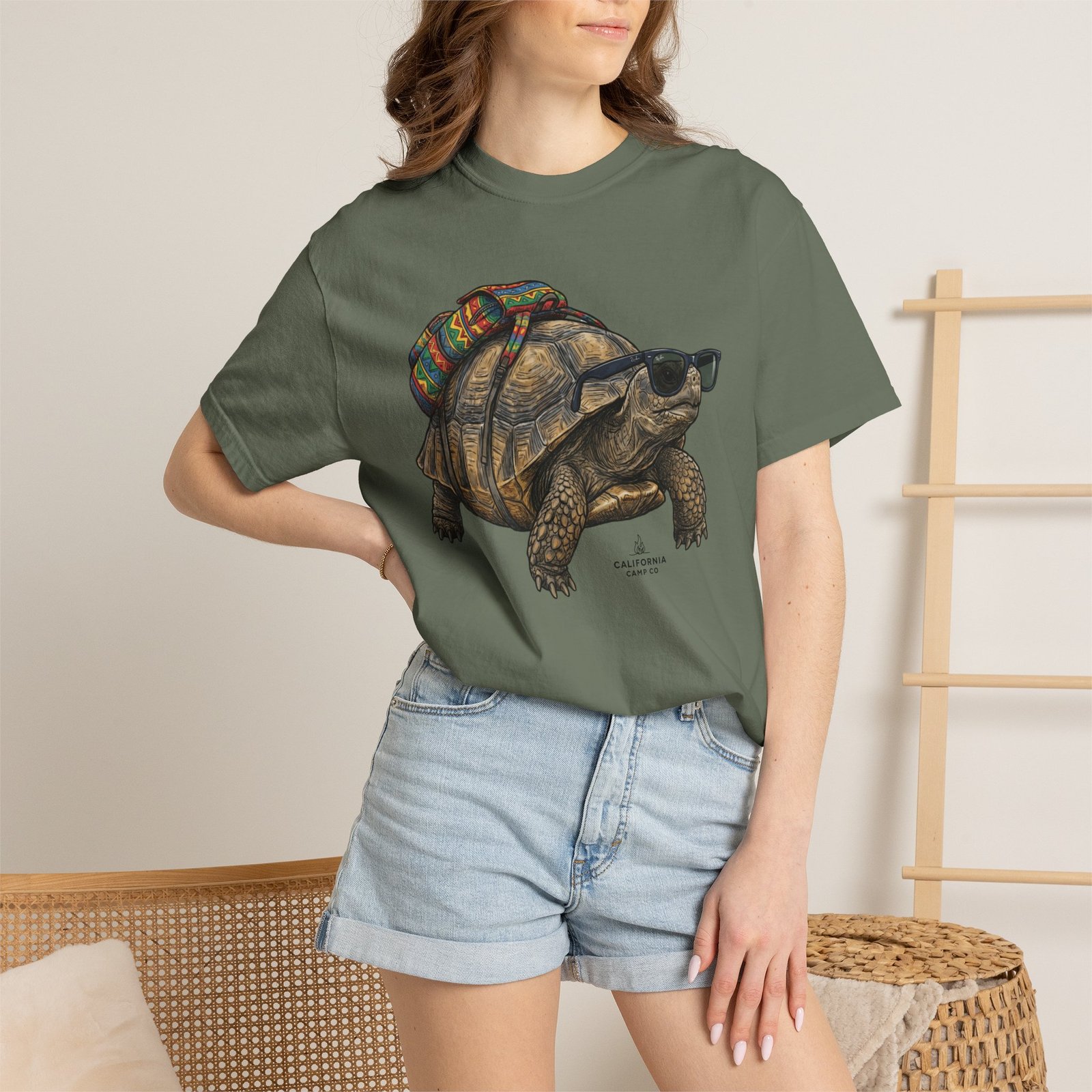 Desert Tortoise Heading Out Tee Shirt - Take a Walk on the Wild Side on Comfort Colors 1717 T-Shirt - Image 3
