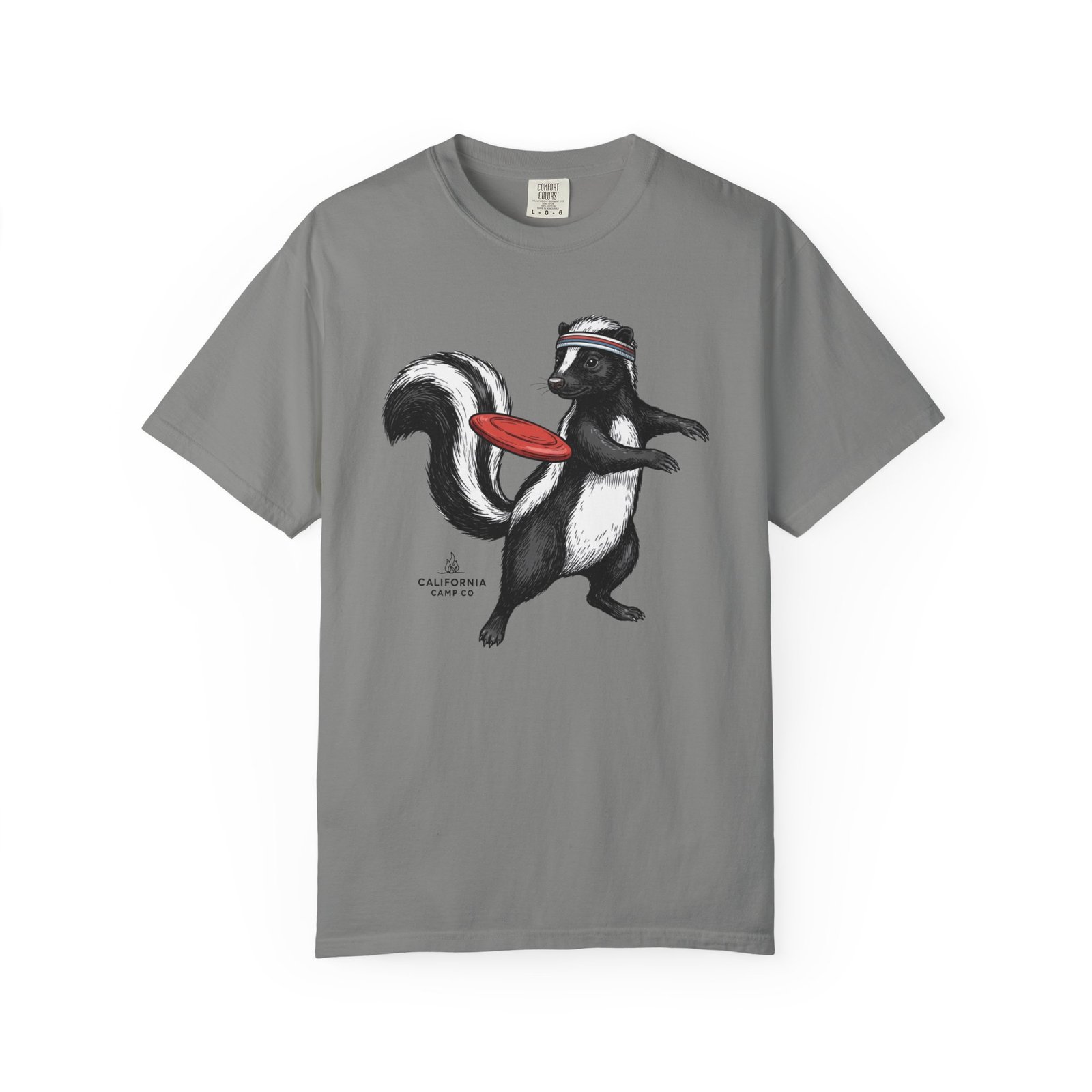 The Ultimate Skunk T-Shirt — Retro Skunk with a Frisbee Disc Graphic on Comfort Colors 1717 Tee - Image 14